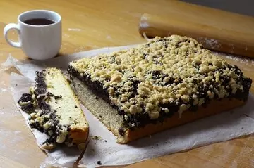 Drozdzowkaz makiem, pastel polaco de levadura