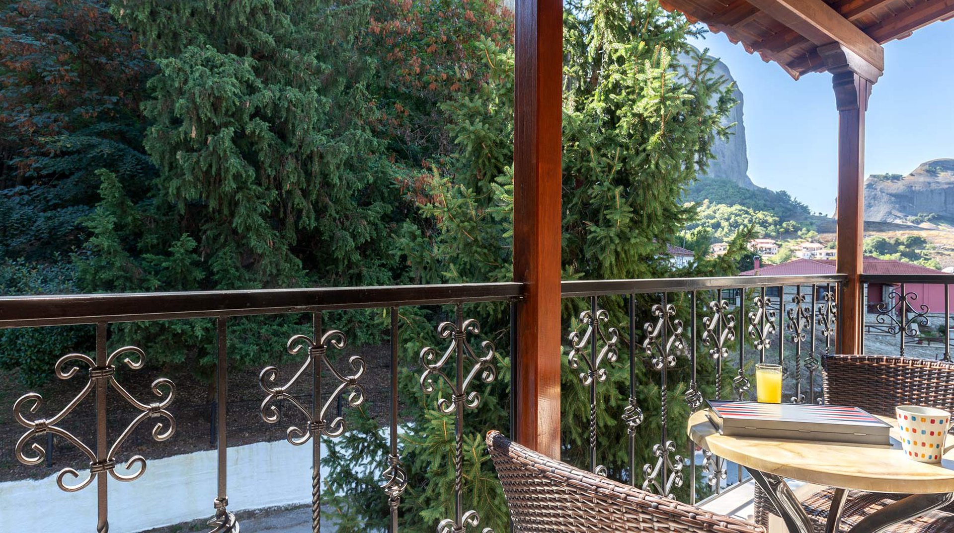 San Giorgio Villa, Balcony view of the forest.