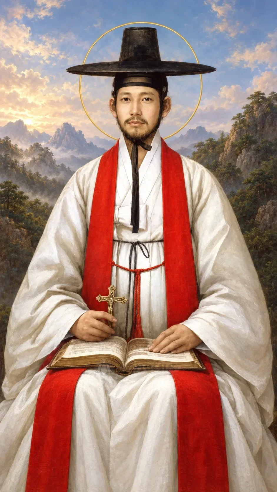 Portrait de André Kim Taegon et ses compagnons