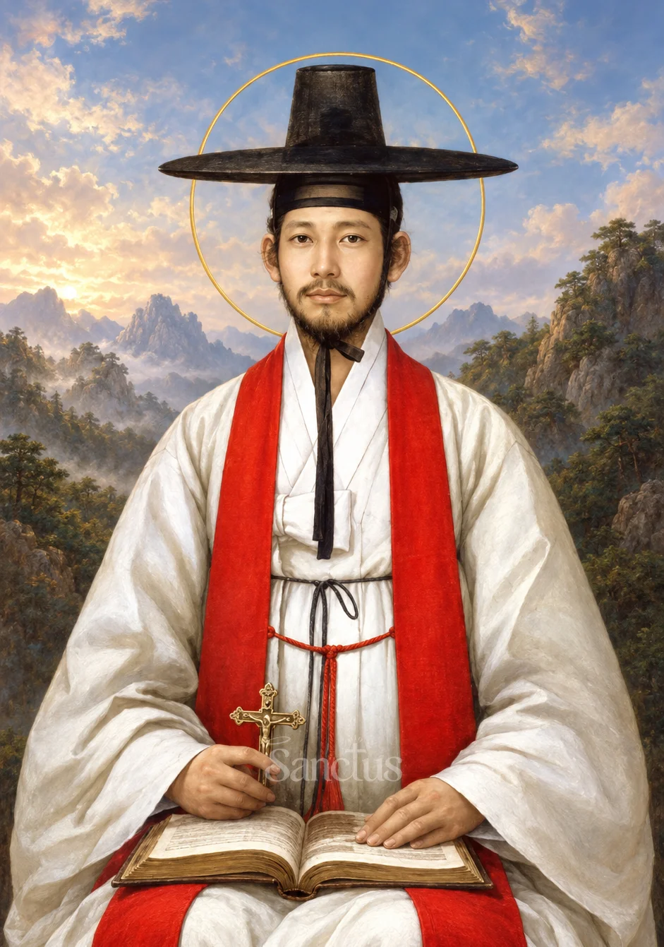 Portrait de André Kim Taegon et ses compagnons