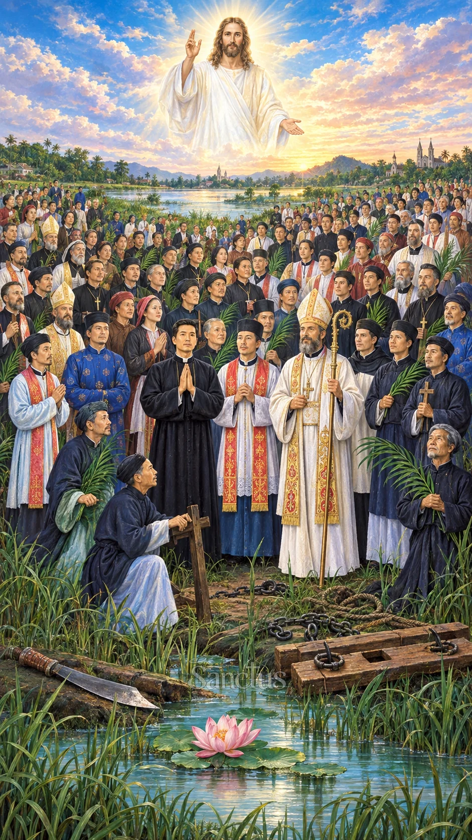 Portrait de André Dung-Lac et ses compagnons