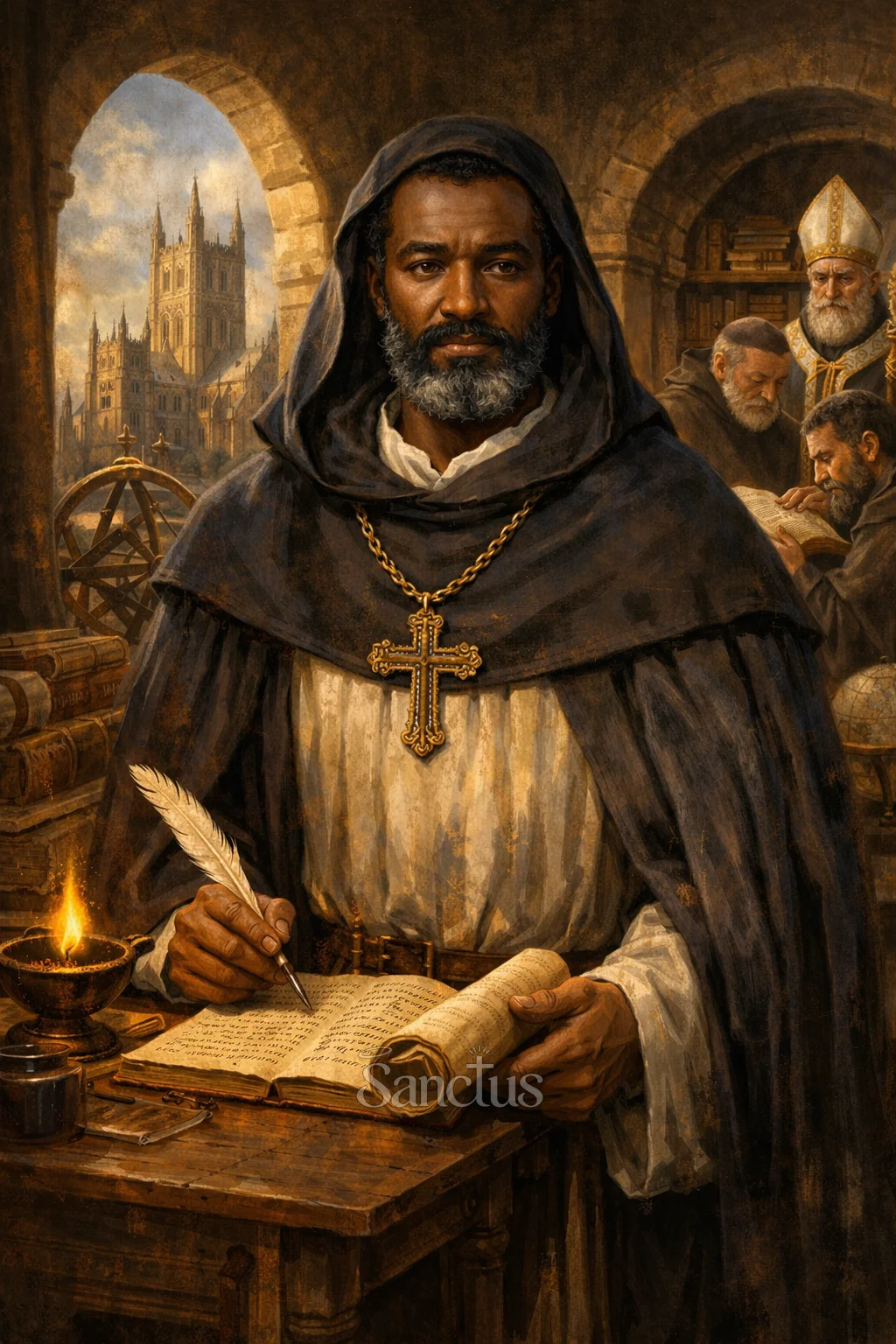 Portrait de Adrien de Cantorbéry