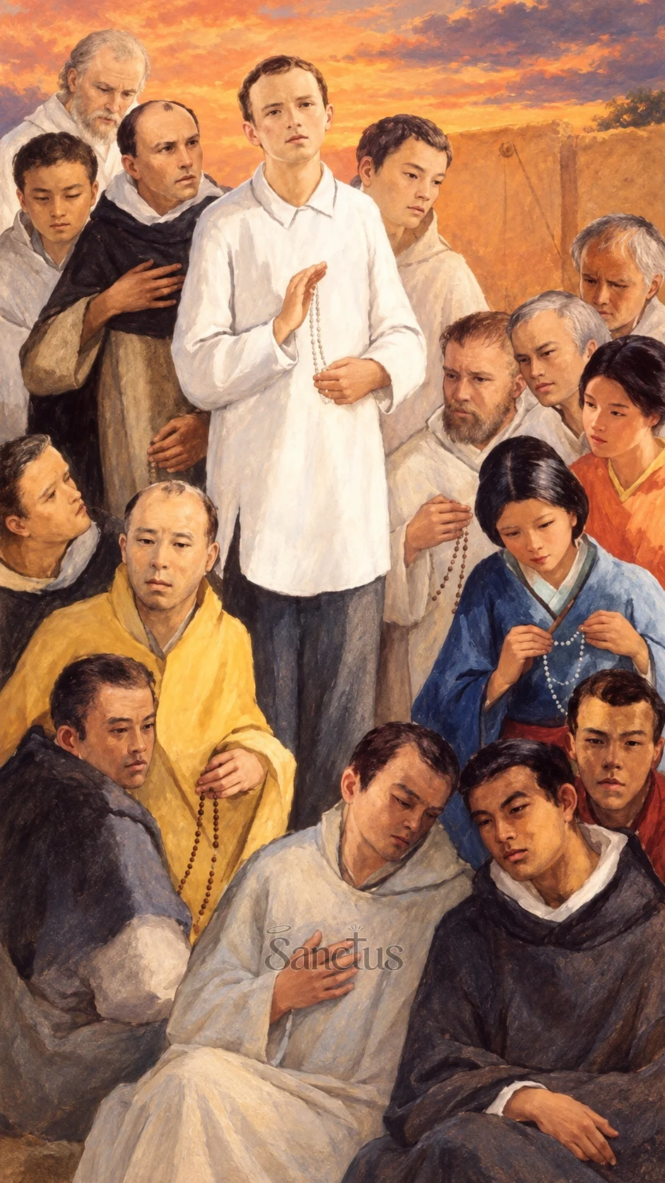 Portrait de Laurent Ruiz et ses quinze compagnons