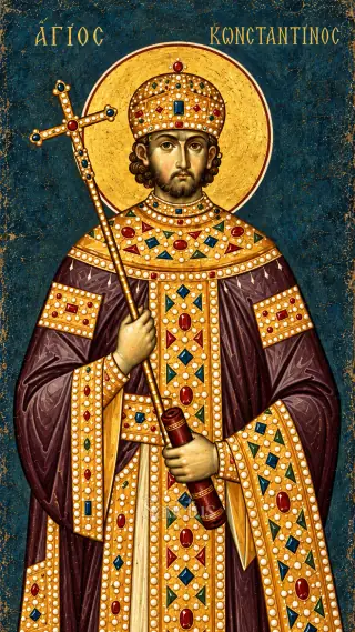 Saint Constantin — Né à Naissus, l'actuelle Niš en Serbie, le jeune Constantin grandit à l'aube d'un empire en mutation.