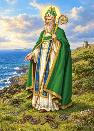 Saint Patrick — Imagine un jeune homme, Maewyn Succat, né en Grande-Bretagne romaine à la fin du IVe siècle.