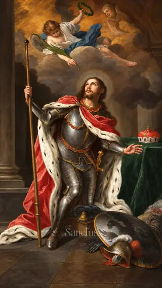Saint Venceslas — Venceslas, prince de Bohême au début du Xe siècle, fut élevé dans la foi chrétienne par sa grand-mère, sainte Ludmila.