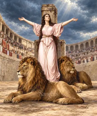 Sainte Blandine de Lyon — Blandine est une jeune esclave chrétienne de Lyon, vraisemblablement d'origine orientale.