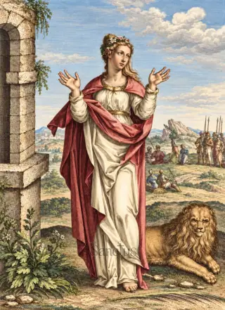 Sainte Prisca — Sainte Prisca aurait vécu à Rome, au Ier siècle, à une époque où le christianisme est encore clandestin et violemment persécuté.