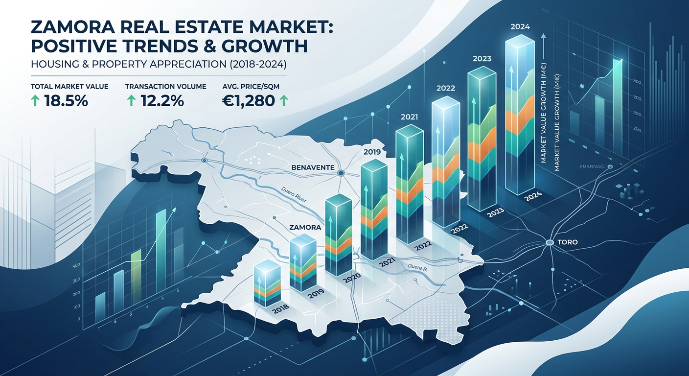 Vista moderna de una propiedad en alquiler en Zamora gestionada profesionalmente