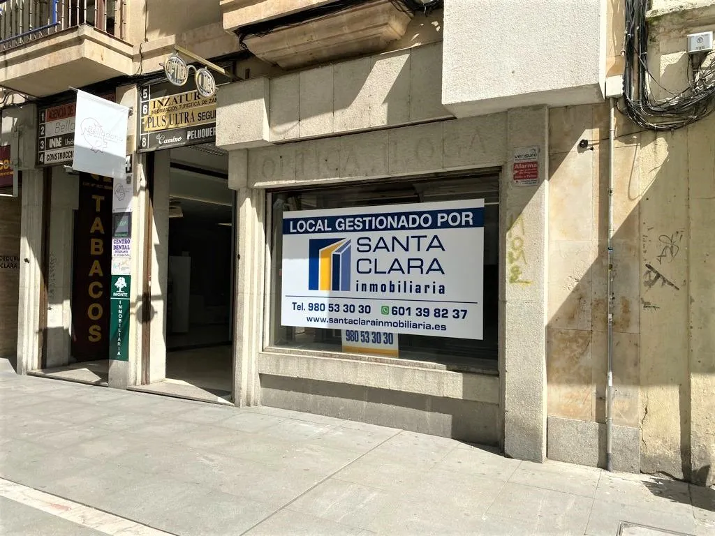 AMPLIO LOCAL COMERCIAL EN ALQUILER EN PLENO CENTRO DE ZAMORA - Inmobiliaria Santa Clara en Zamora - Imagen 1