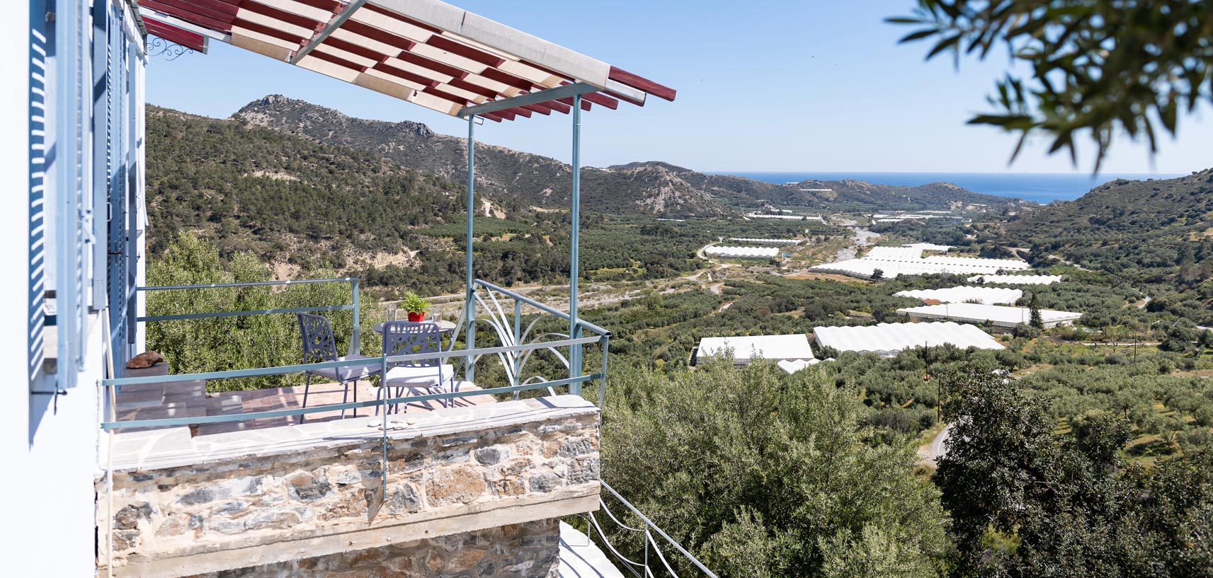 Sarakinas Residence, balcony with panoramic view