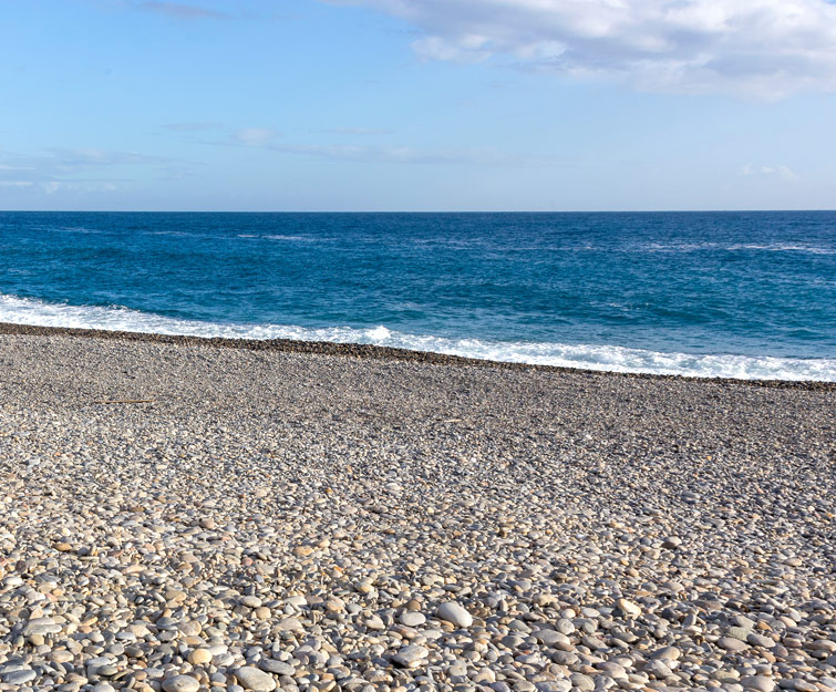 Beach with golden sand in Crete