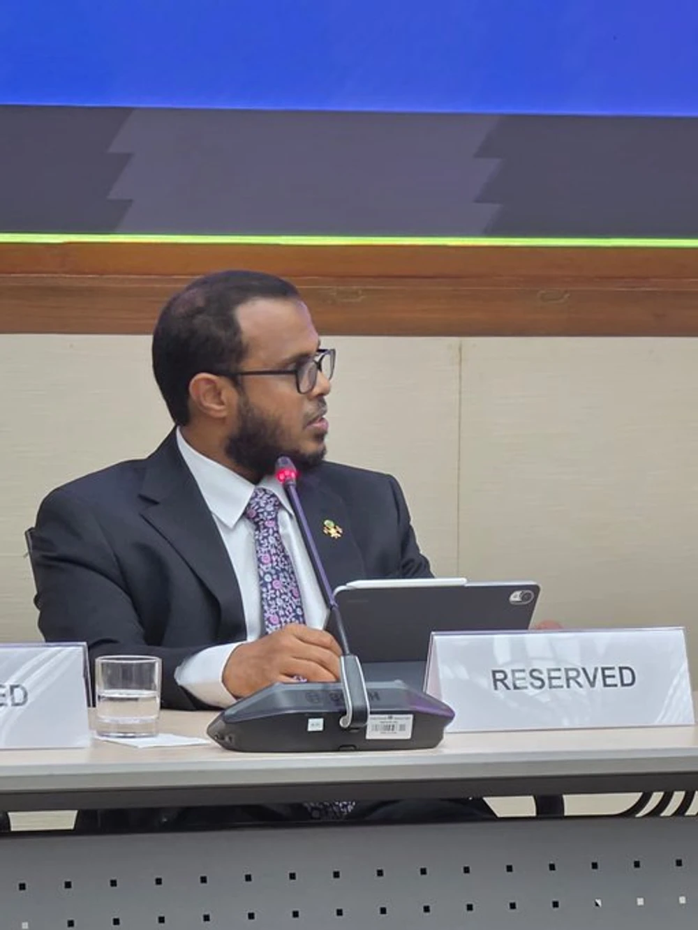 photo for އެންވަޔަރަންމަންޓް އެންޑް ޑިވެލޮޕްމަންޓްގެ ނުވަވަނަ ސެޝަންގައި މިނިސްޓަރ ތަޤުރީރު ކުރައްވައިފި