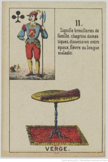 Baralho Cigano - Petit Lenormand - 11 - O Chicote - Valete de Paus