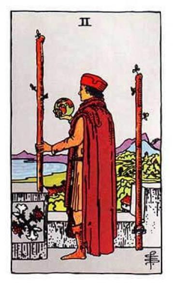 Tarot - Tarô - 2 - Dois de Paus