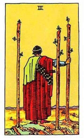 Tarot - Tarô - 3 - Três de Paus