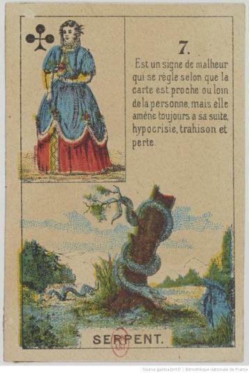 Baralho Cigano - Petit Lenormand - 7 - A Serpente - Dama de Paus