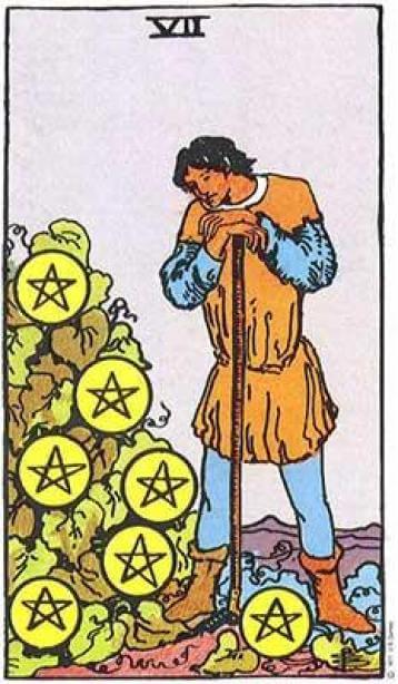 Tarot - Tarô - 7 - Sete de Ouros