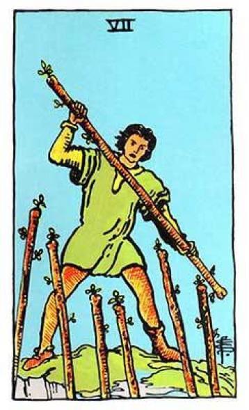 Tarot - Tarô - 7 - Sete de Paus