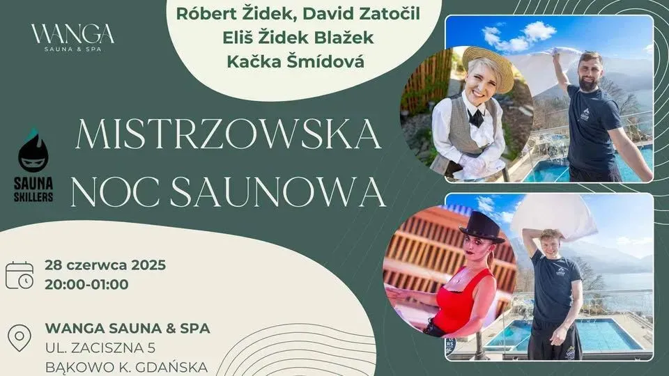 Zdjęcie wydarzenia Mistrzowska Noc Saunowa – 28 czerwca 2025