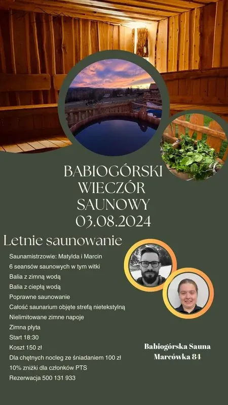 Zdjęcie wydarzenia Babiogórski wieczór saunowy 🔥