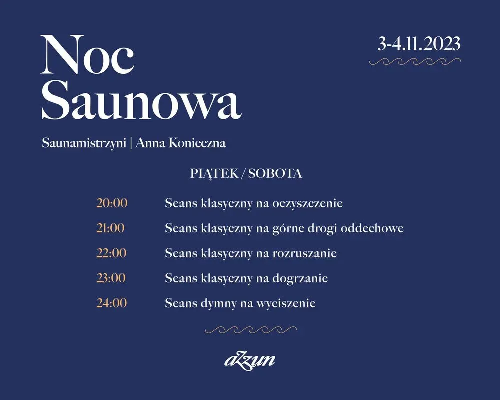 Zdjęcie wydarzenia Zmysłowa Noc Saunowa w Azzun