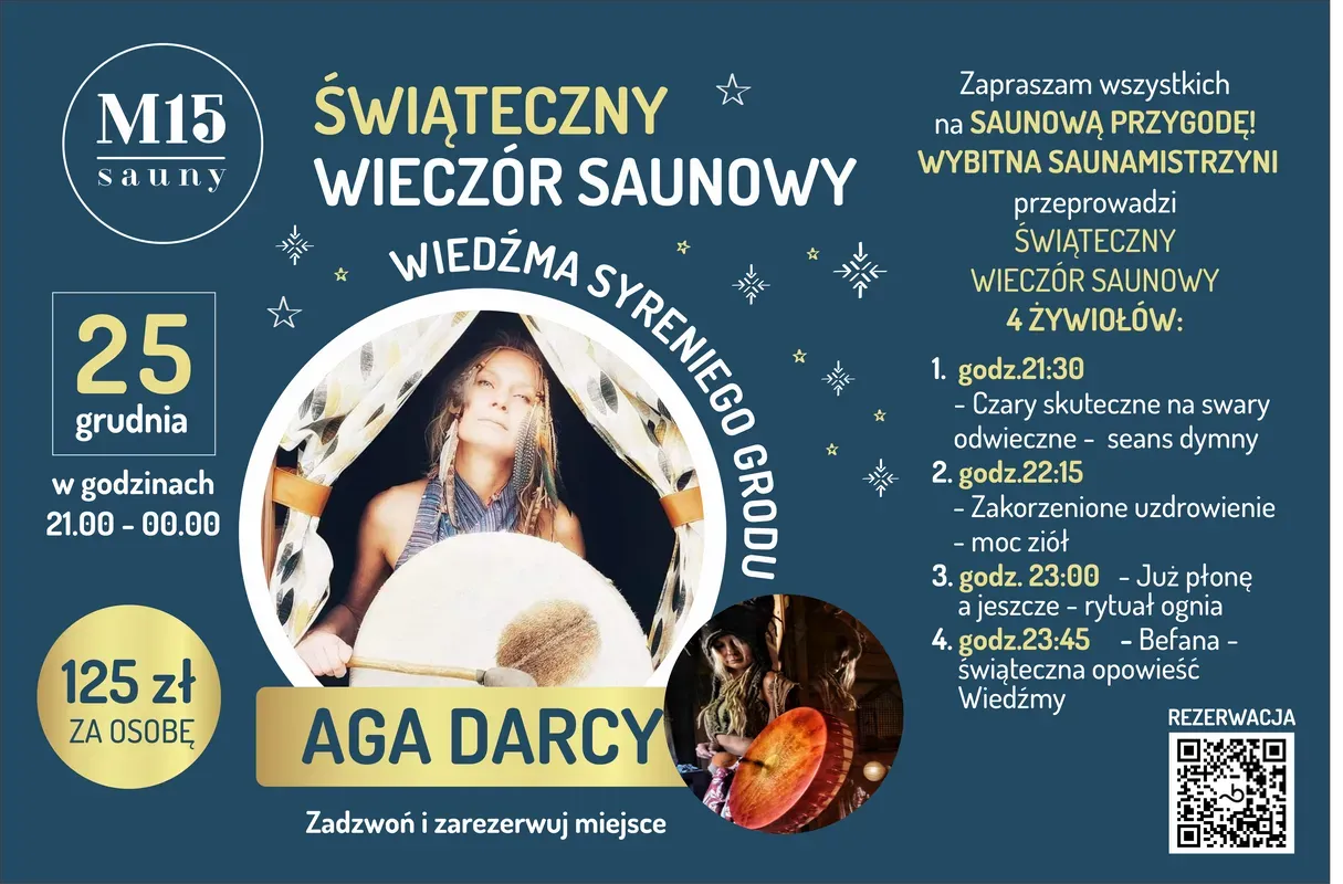 Zdjęcie wydarzenia Świąteczna Noc Saunowa z Agą Darcy!