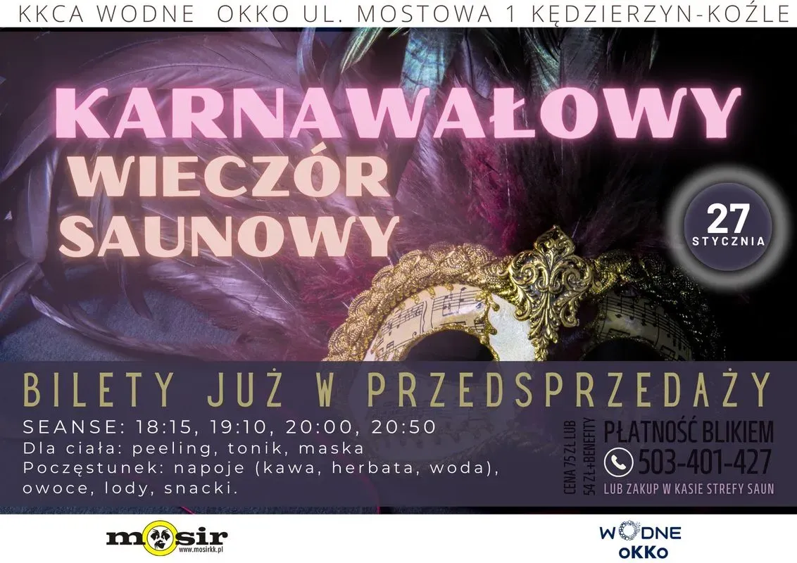 Zdjęcie wydarzenia Karnawałowy wieczór saunowy
