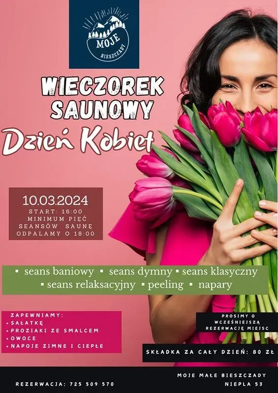 Zdjęcie wydarzenia Wieczorek Saunowy - Dzień Kobiet