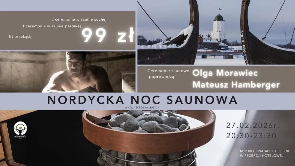 Zdjęcie wydarzenia Nordycka Noc Saunowa w Aqua Zdrój Wałbrzych