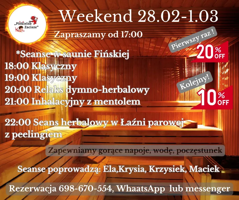 Zdjęcie wydarzenia Weekend w saunie