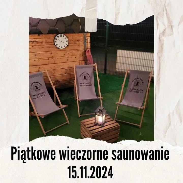 Zdjęcie wydarzenia wieczorne saunowanie na plaży w Lusowie