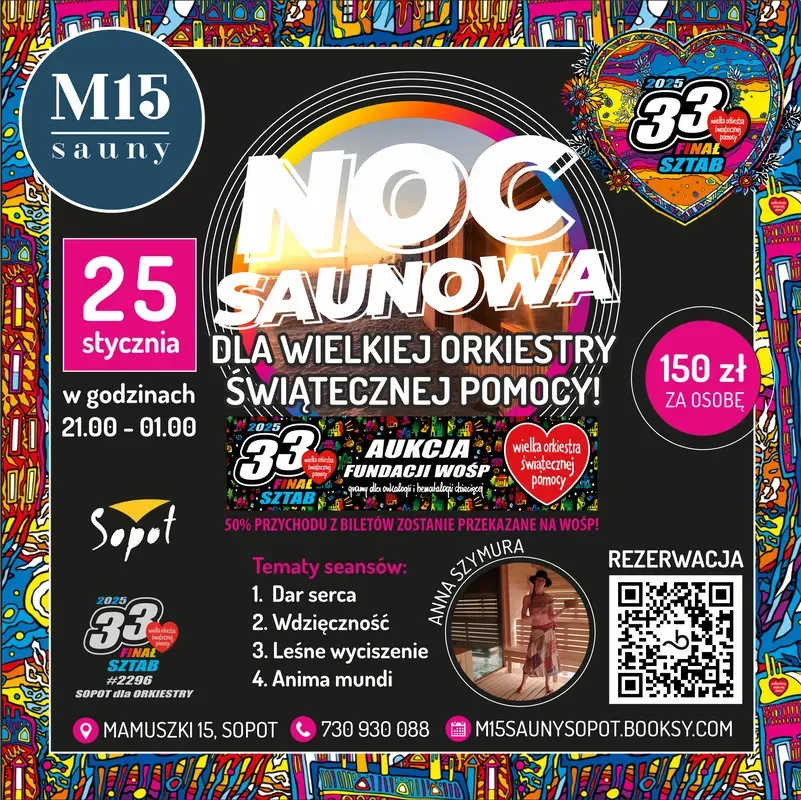 Zdjฤcie wydarzenia Noc Saunowa dla 33 Finaลu WOลP!