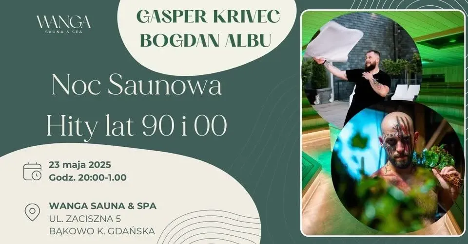 Zdjęcie wydarzenia Noc Saunowa z muzyką z lat 90′ i 00′
