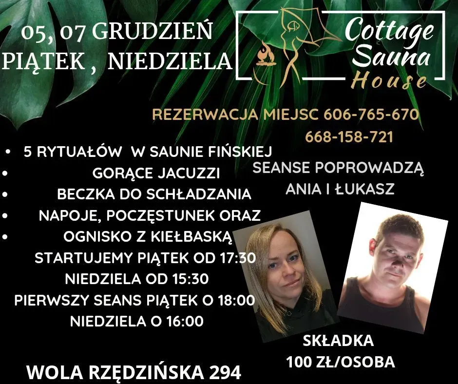 Zdjęcie wydarzenia Piątek w Cottage Sauna House