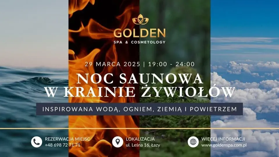 Zdjęcie wydarzenia Noc Saunowa W Krainie Żywiołów | 29.03.2025