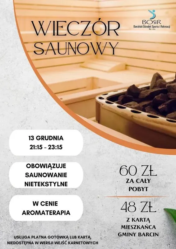 Zdjęcie wydarzenia Wyjątkowy wieczór saunowy