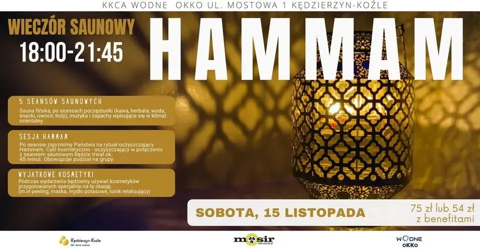 Zdjęcie wydarzenia Wieczór HAMMAM w Strefie Saun Wodnego oKKA