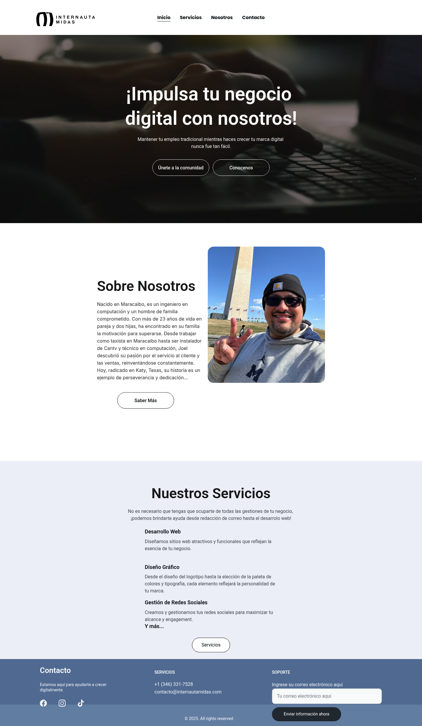 Captura del sitio