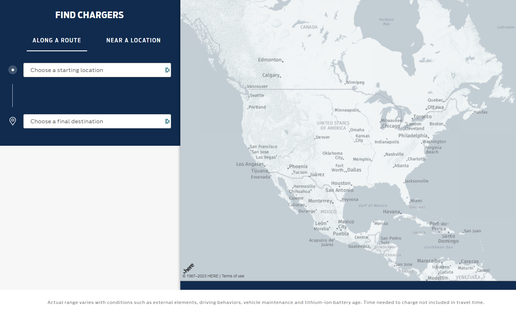 Ford Charger Map