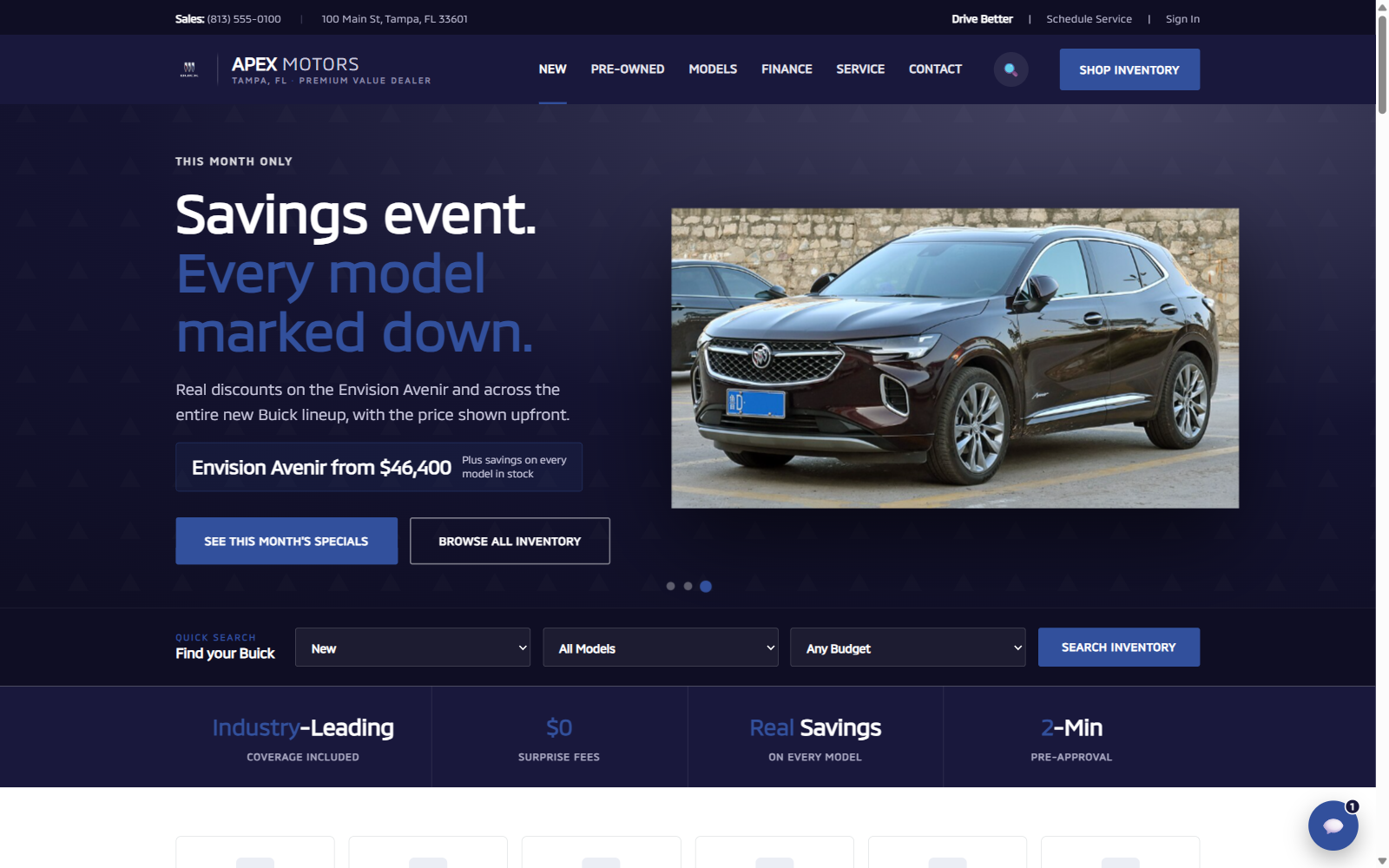 Buick dealer website example screenshot