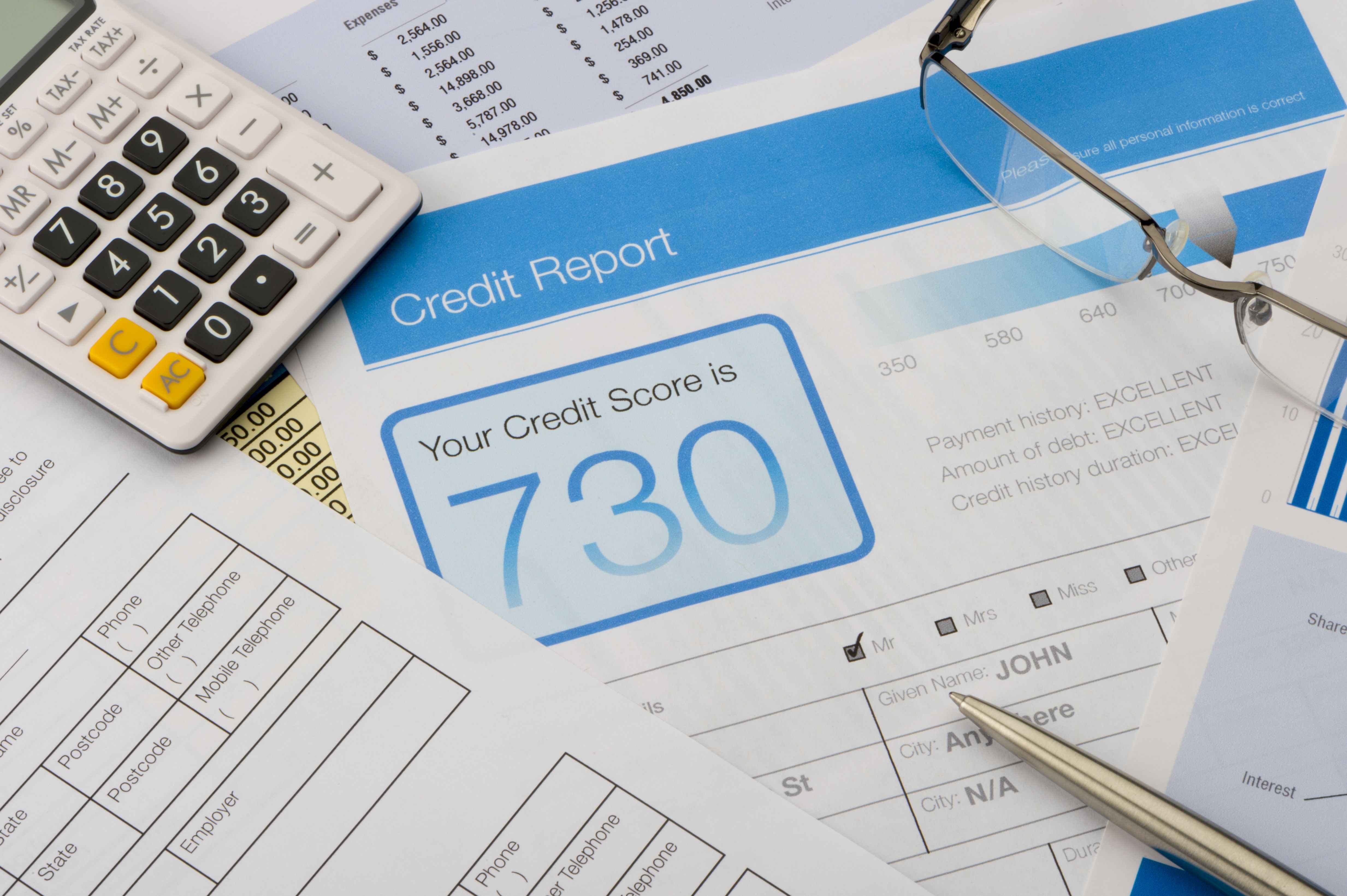 Credit Report With Calculator & Loan Application
