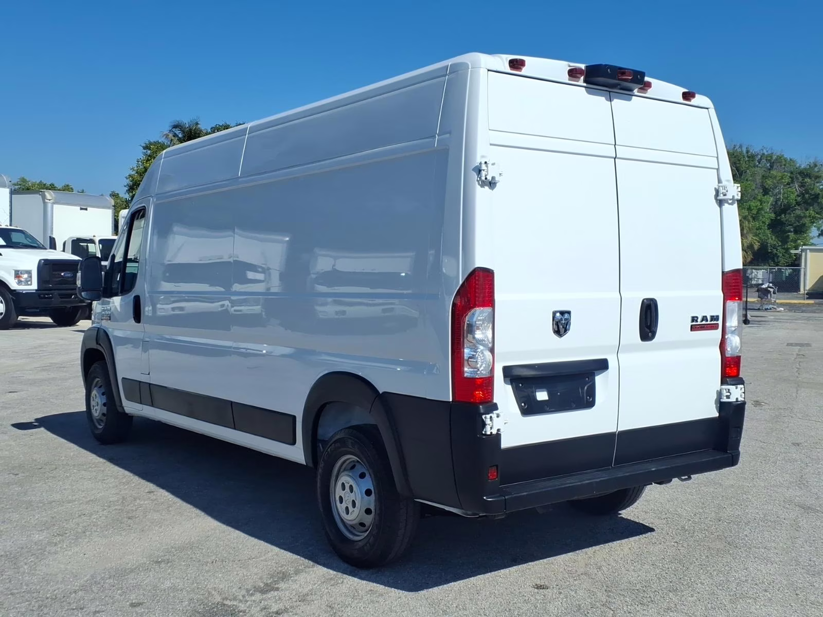 A high-roof cargo van suitable for last-mile delivery