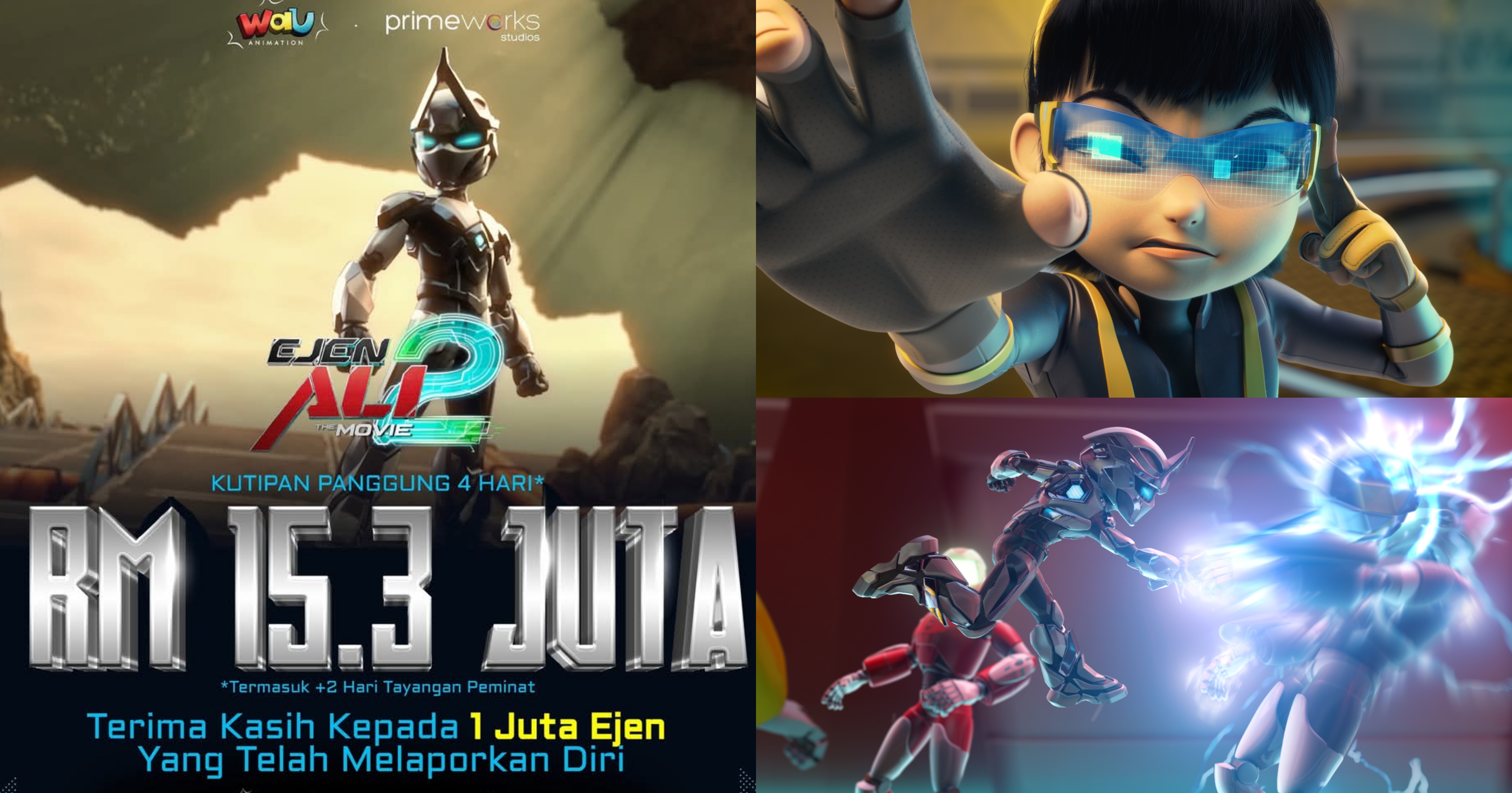 Filem Animasi Ejen Ali The Movie 2 Buat Kejutan: Kutipan RM15.3 Juta Hanya Dalam 4 Hari!