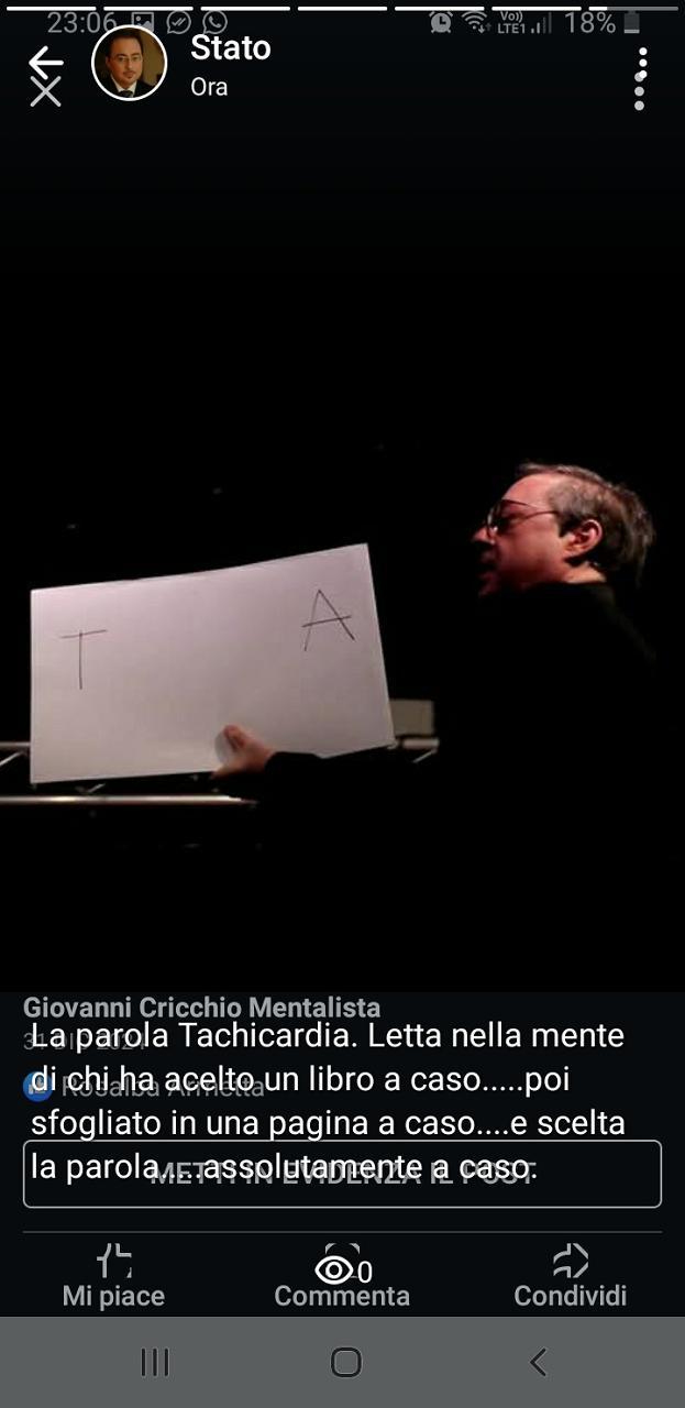 Giovanni Cricchio Il Mentalista Siciliano