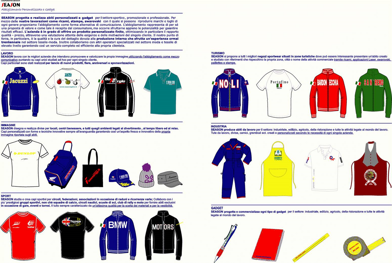 ABBIGLIAMENTO PERSONALIZZATO - PROMOZIONALE-LAVORO