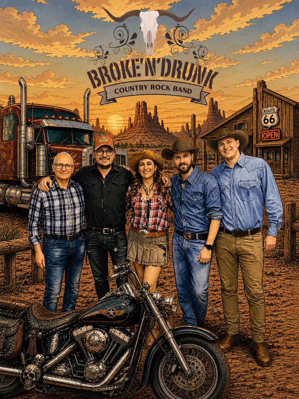 Broke'n'Drunk - Country Band