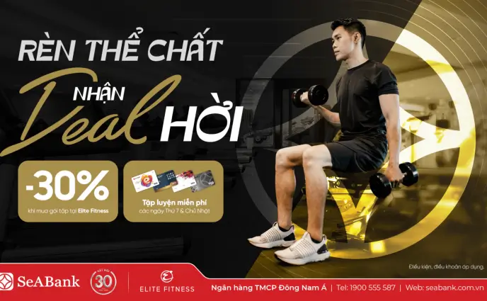 Ưu đãi giảm giá 30% tại Elite Fitness