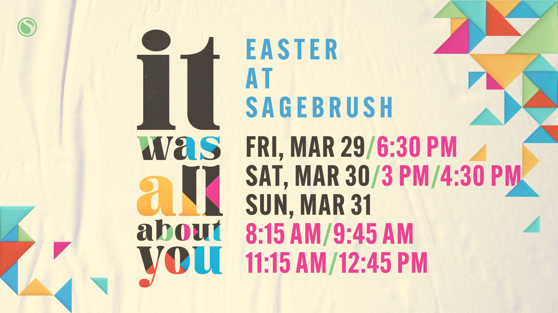 Easter (Mar 29, 30, & 31)