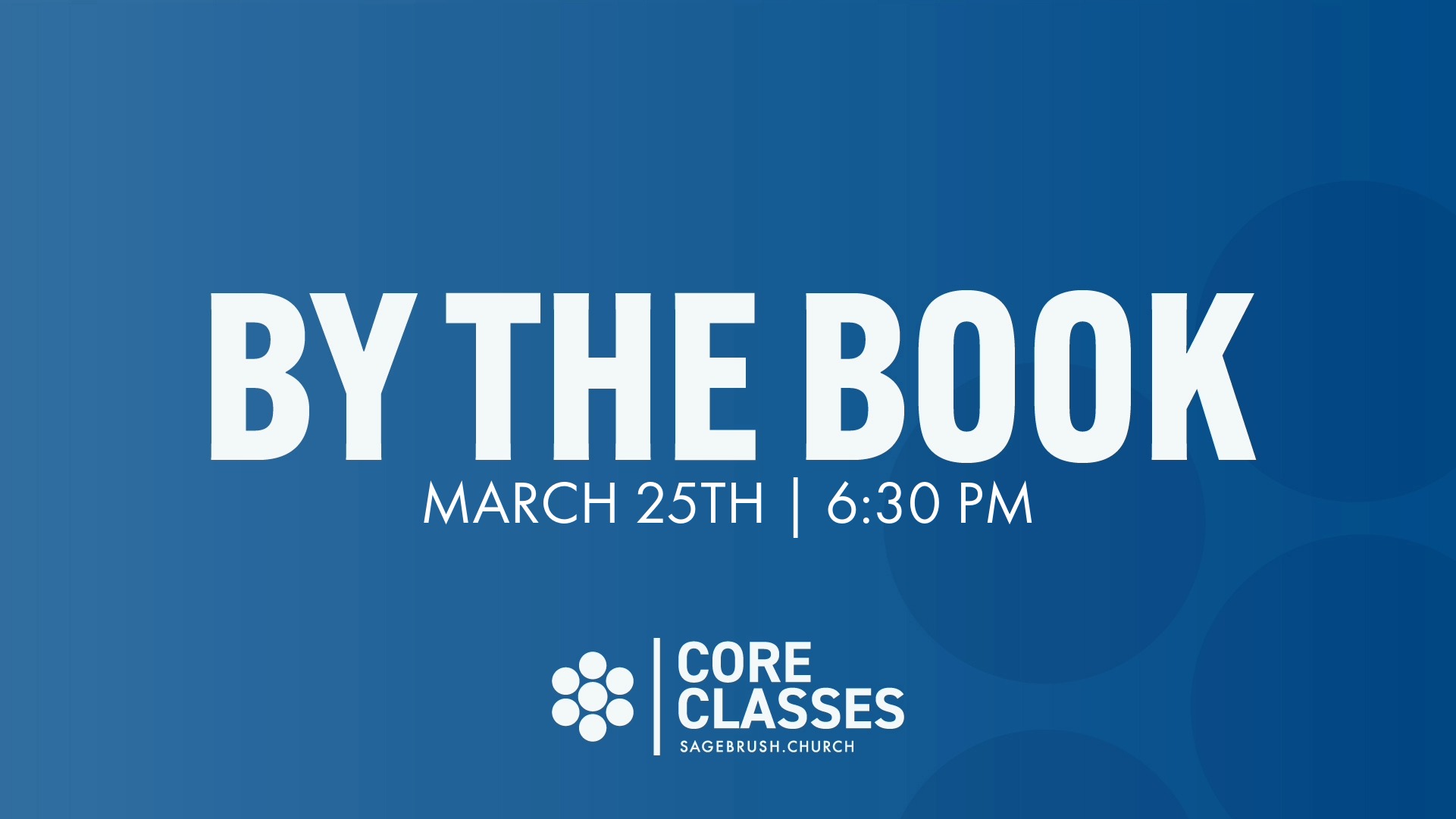 Core Class: By the Book (Mar 23)